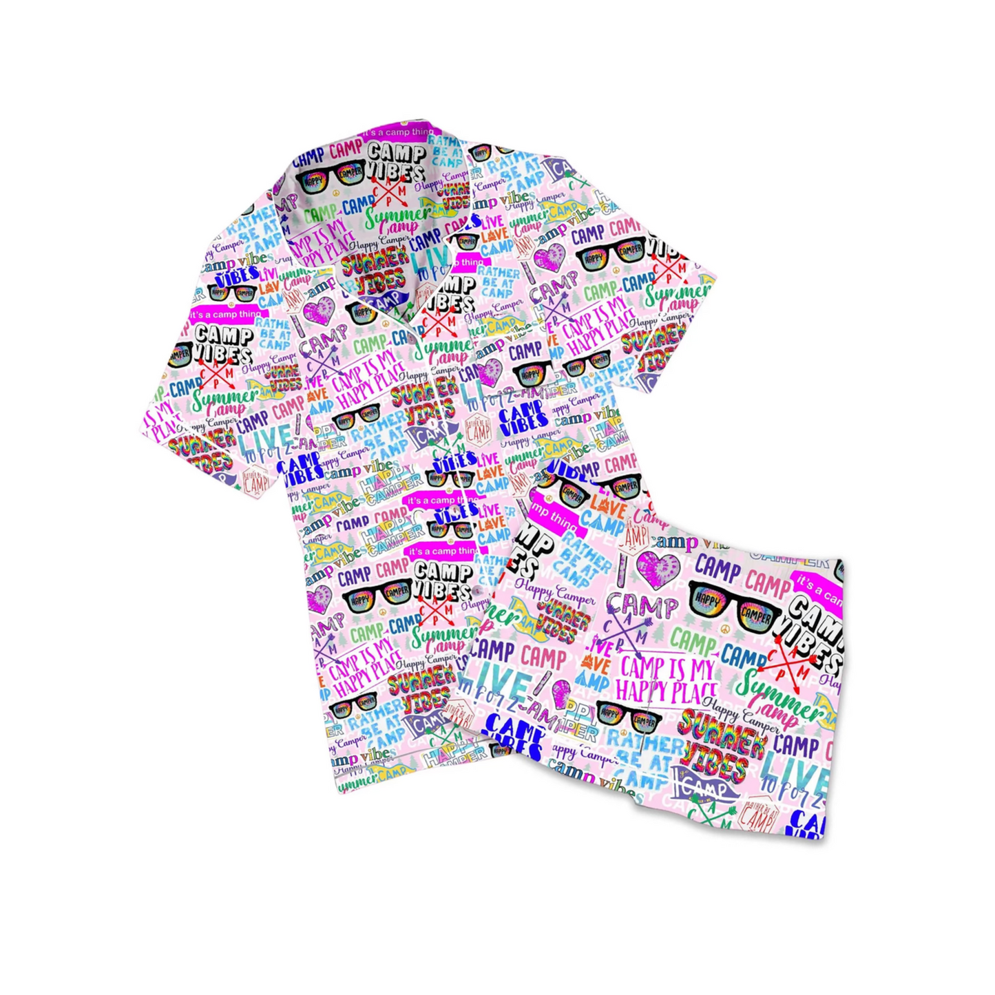 Tweenstyle Happy Camp Print Girl Set Pajama