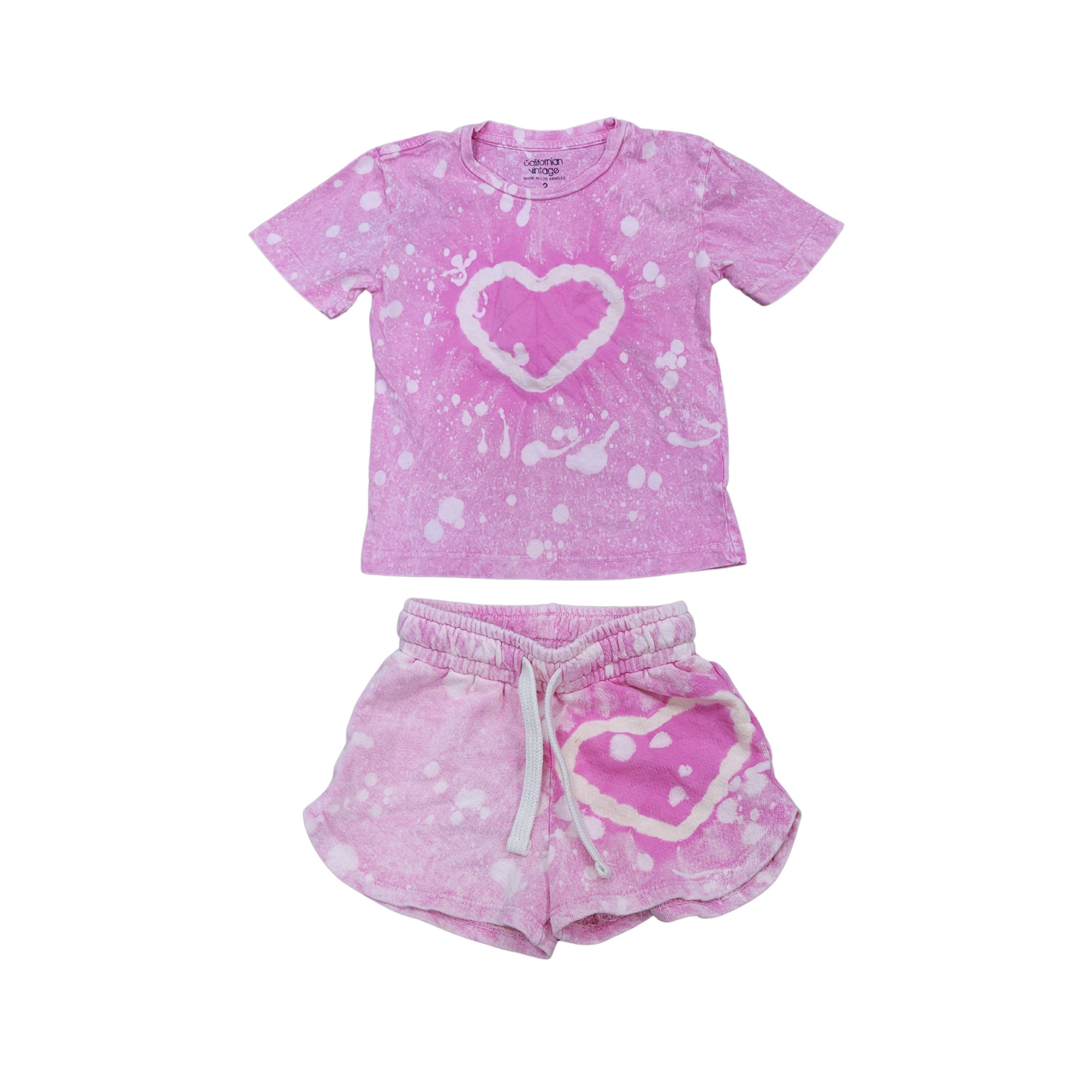 Californian Vintage Heart Tie Dye Set