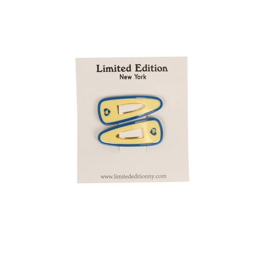 Limited Edition LE Stripe Acetate Snap Clip Set