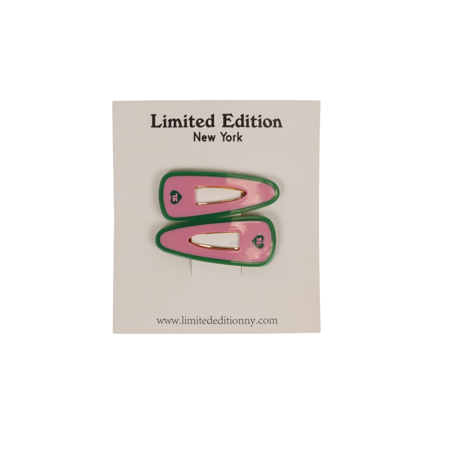 Limited Edition LE Stripe Acetate Snap Clip Set