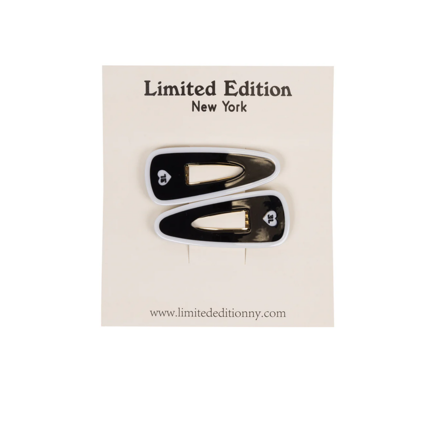 Limited Edition LE Stripe Acetate Snap Clip Set