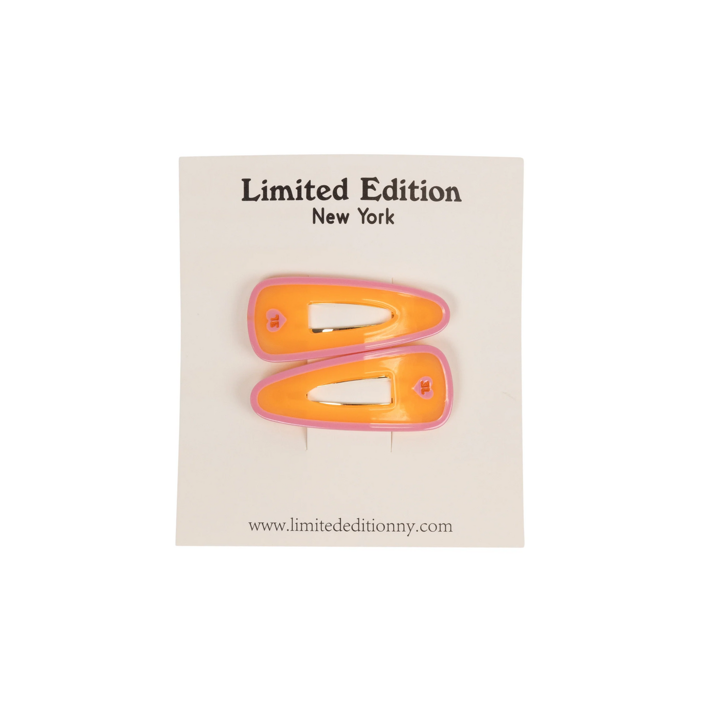 Limited Edition LE Stripe Acetate Snap Clip Set