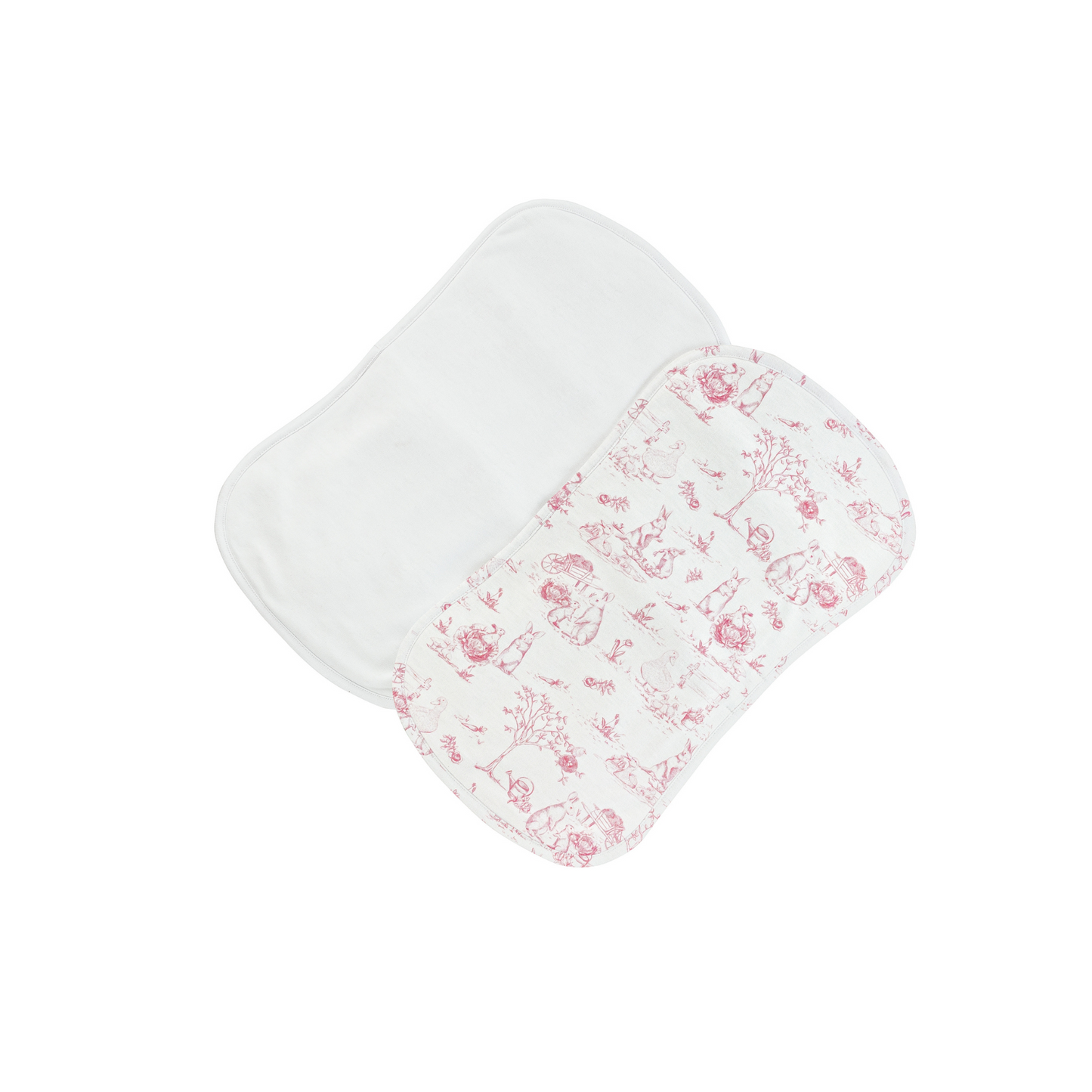 Baby Club Chic Toile Bunnies Printed Burp Cloth Set