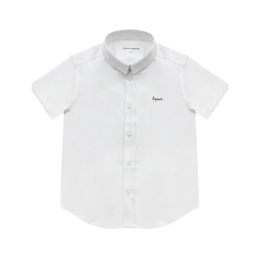 Little Parni Short Sleeve White Shirt