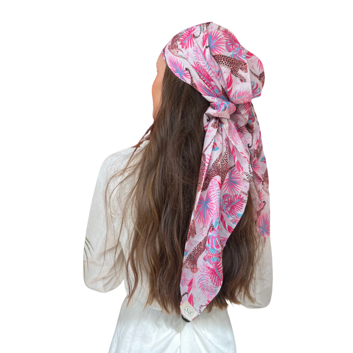 The Scarf Bar Summer Cheetah Headscarf 78x78