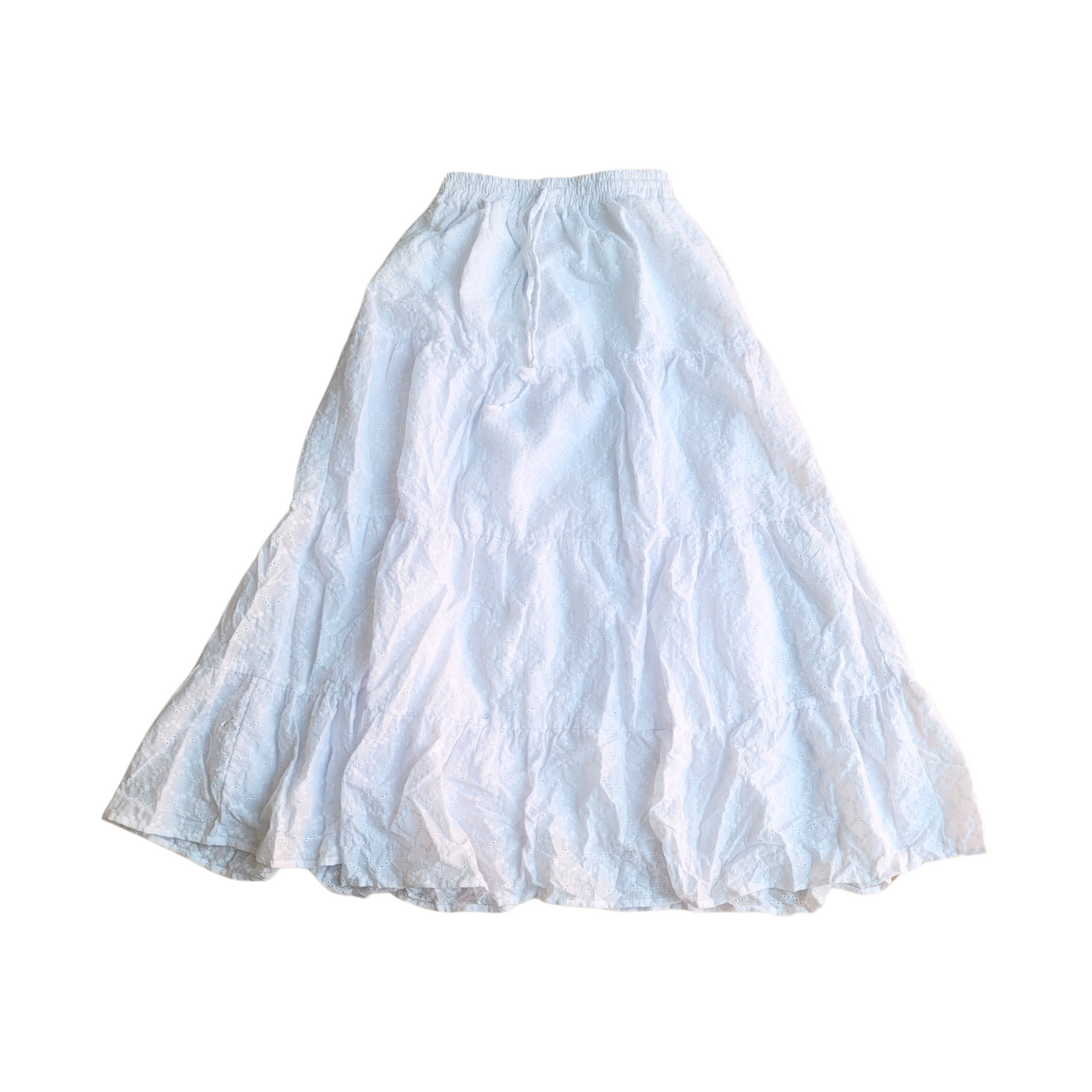 Global Love Maxi Eyelet Tiered Skirt
