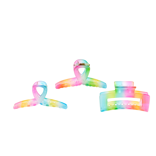 Iscream 3 Pack Rainbow Clip in Reusable Pouch