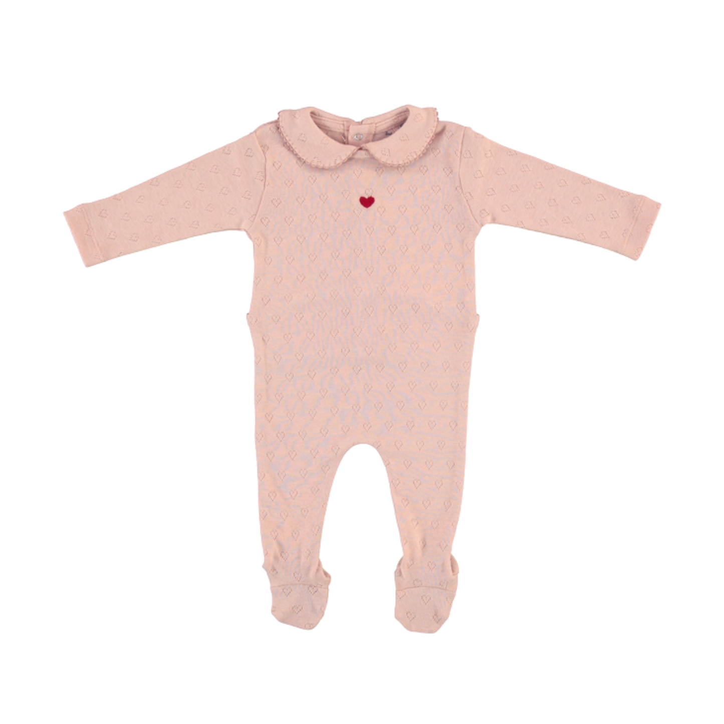 Bebe Organic Bebe Heart Collar Footie