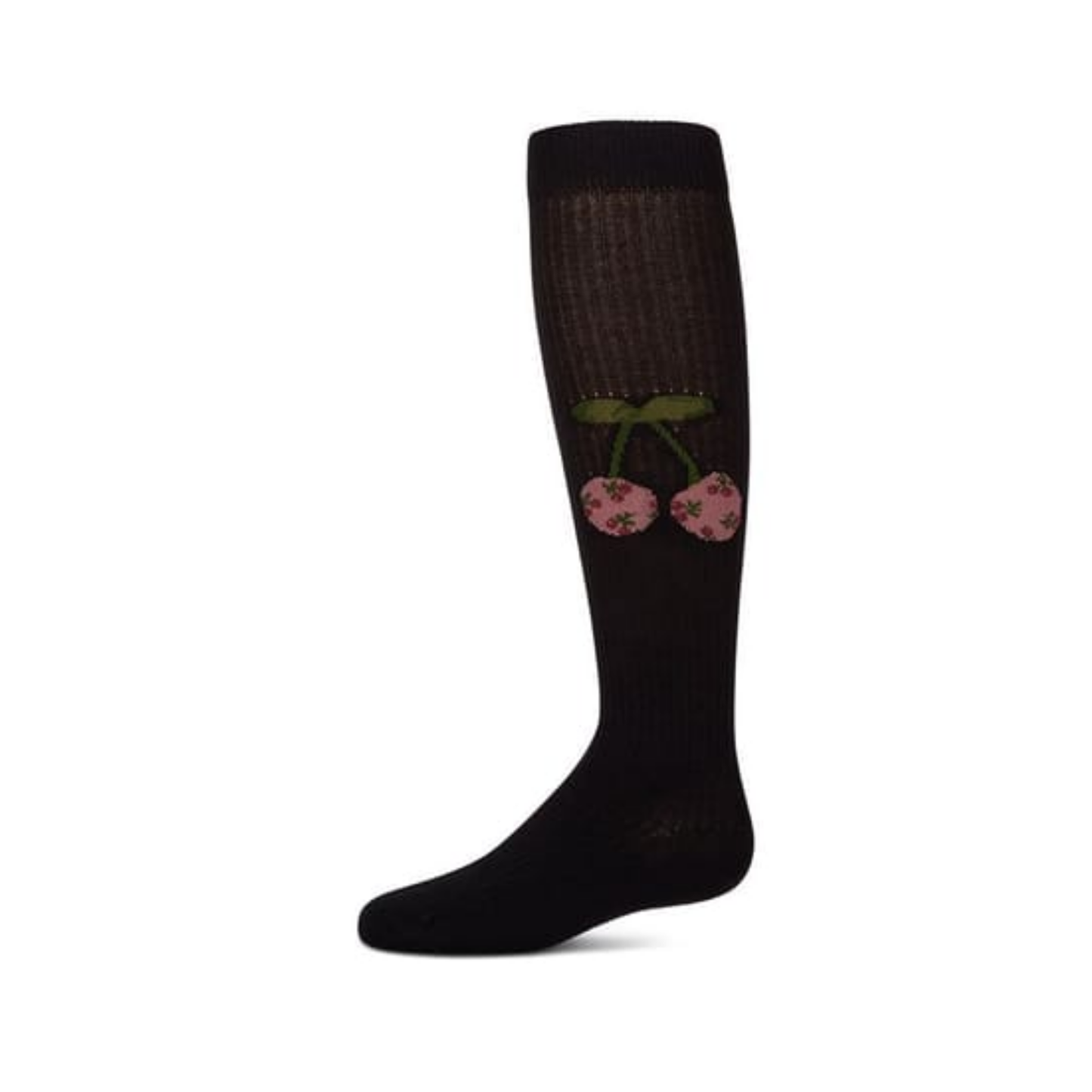 Memoi Ribbed Cherry Knee High - MKF-7192