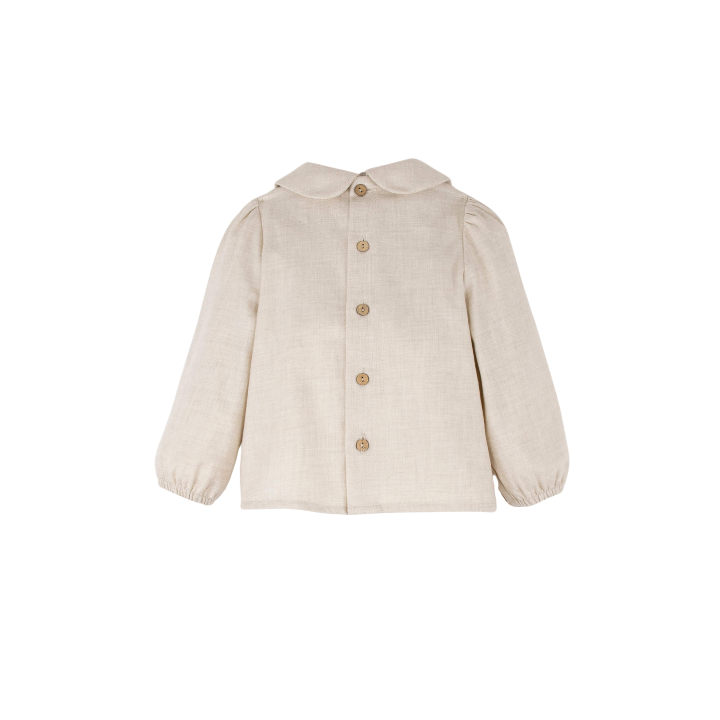 Popelin  Embroidered Baby Collar Shirt