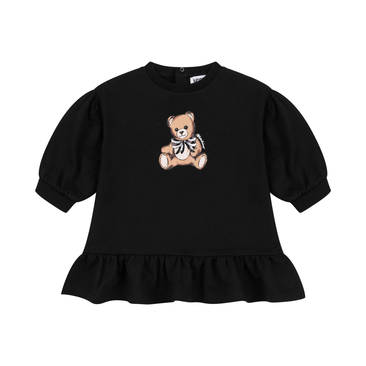 Moschino Baby Girl Long Sleeve Dress W Bear Bow Print