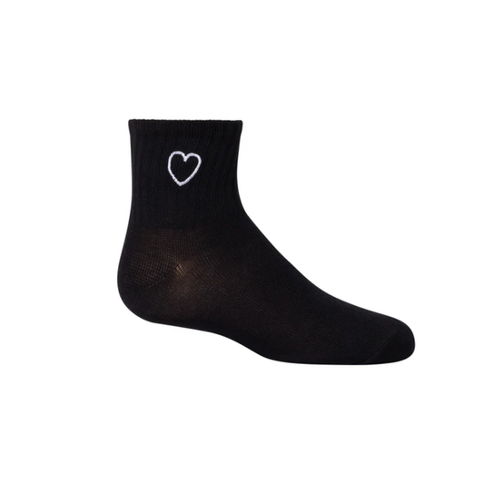 Zubii Embroidered Heart Ankle