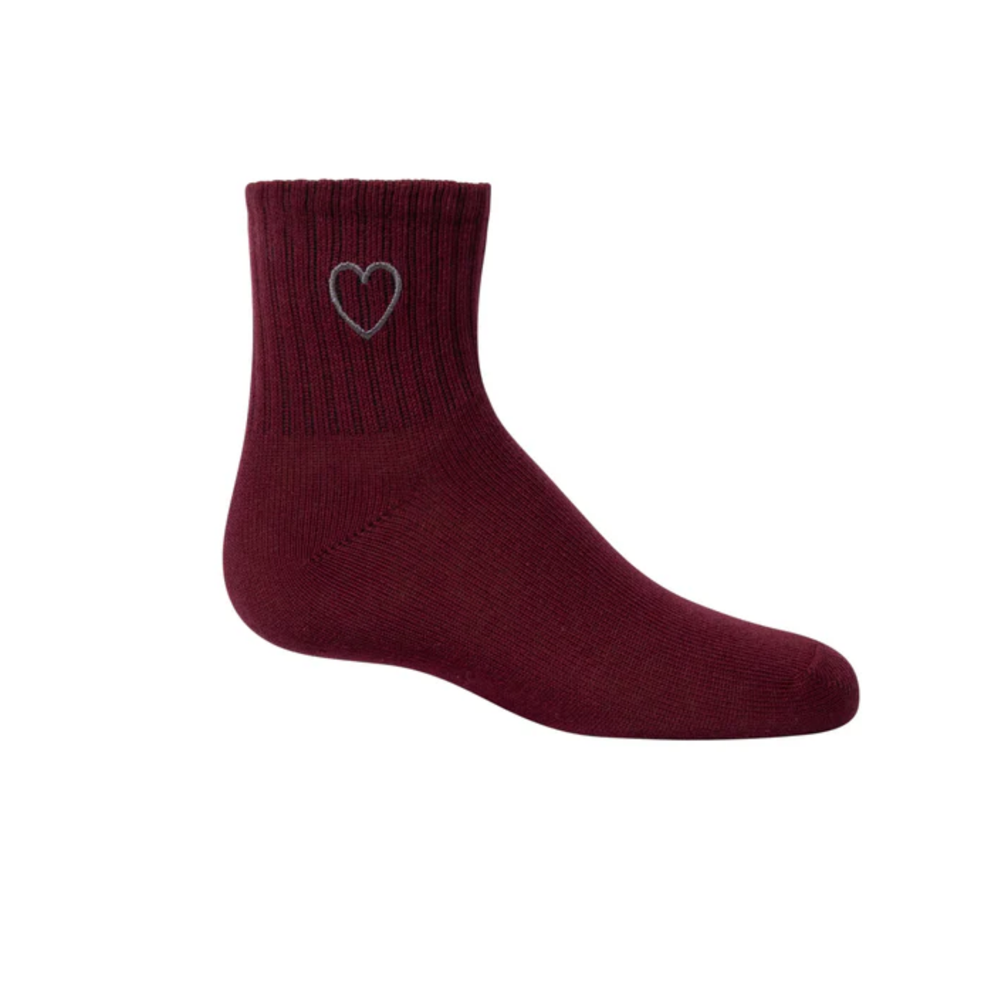 Zubii Embroidered Heart Ankle