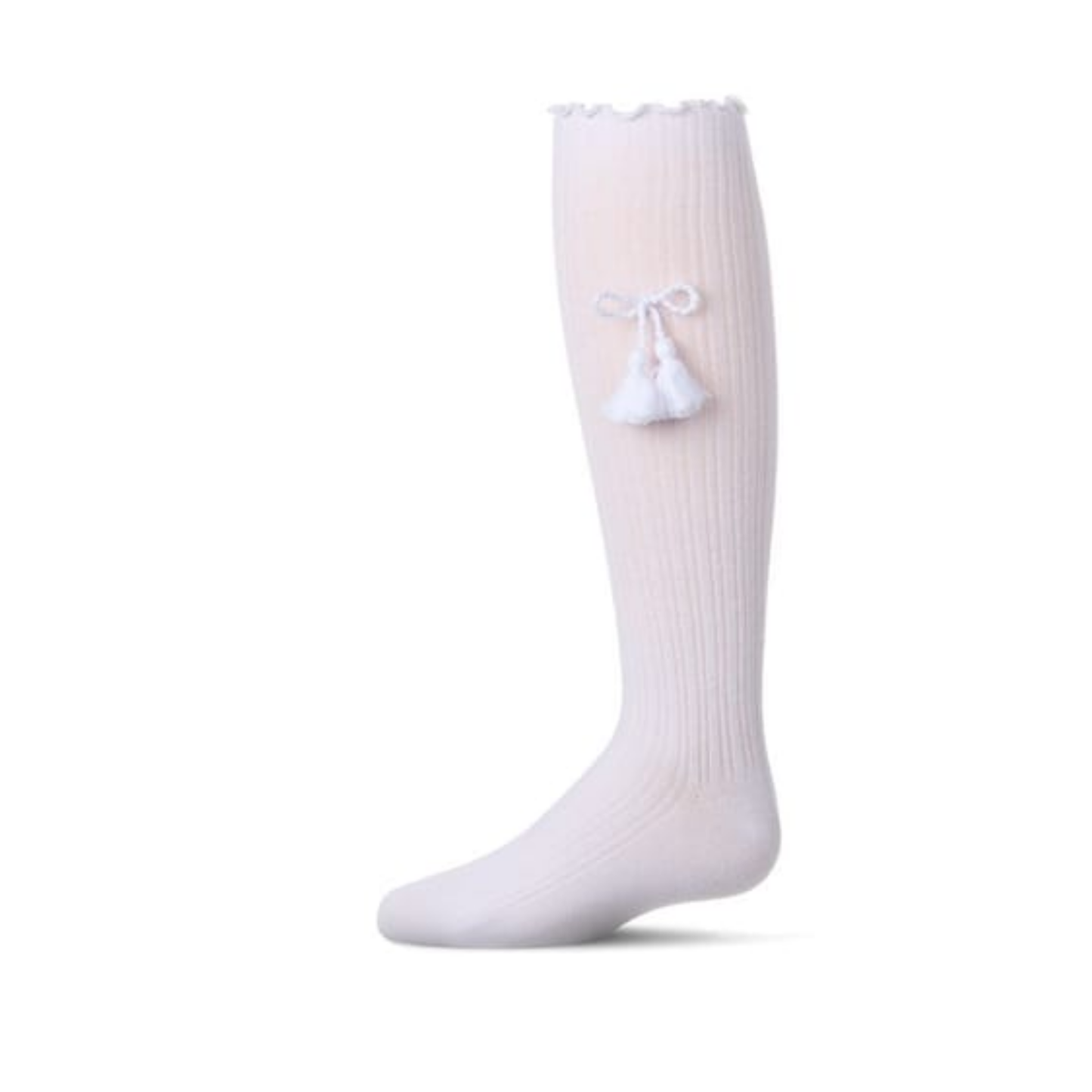 Memoi Tassle Bow Knee High - MKF-7217