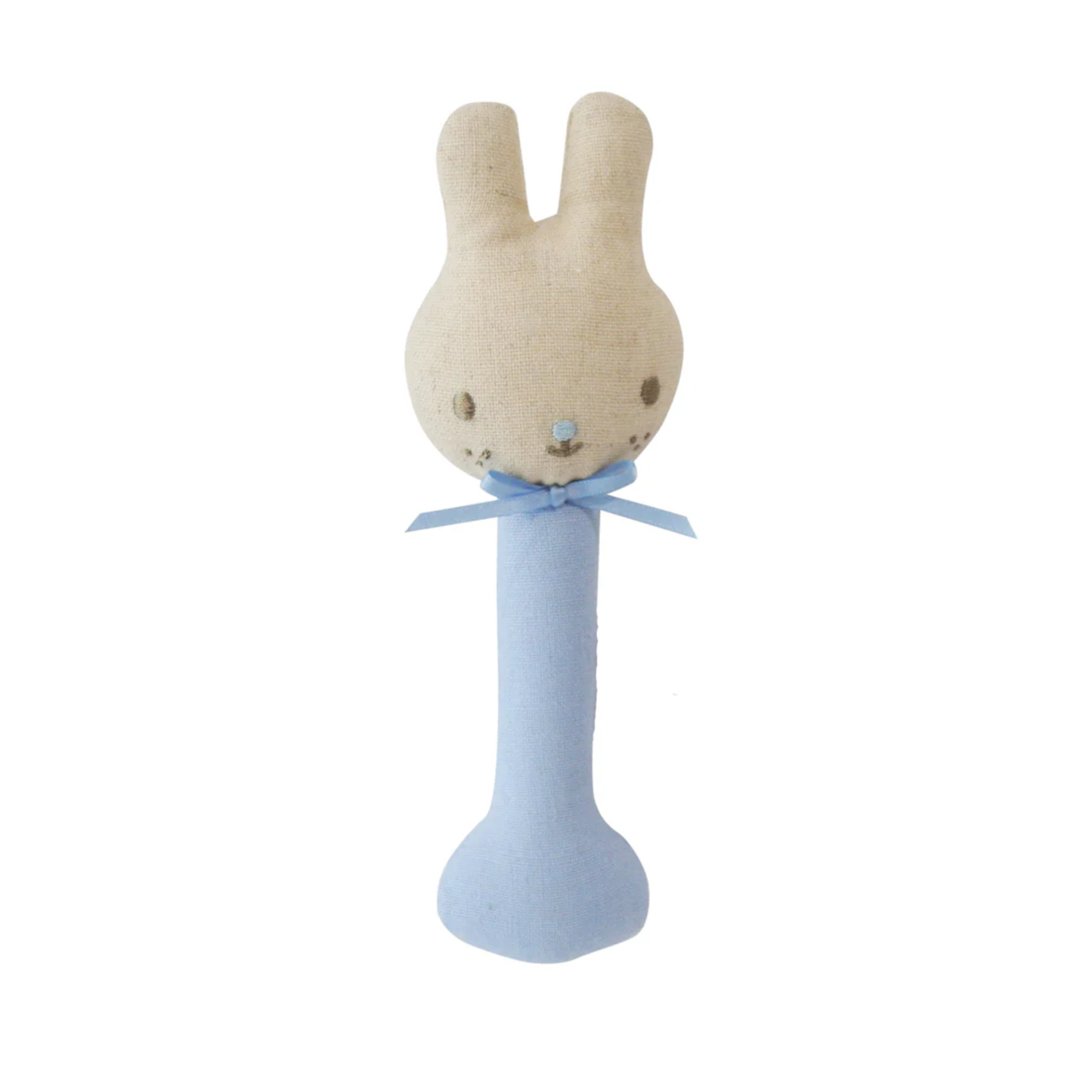 Alimrose Linen Bunny Stick Rattle
