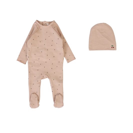 Lilette Cherry Print Footie Set