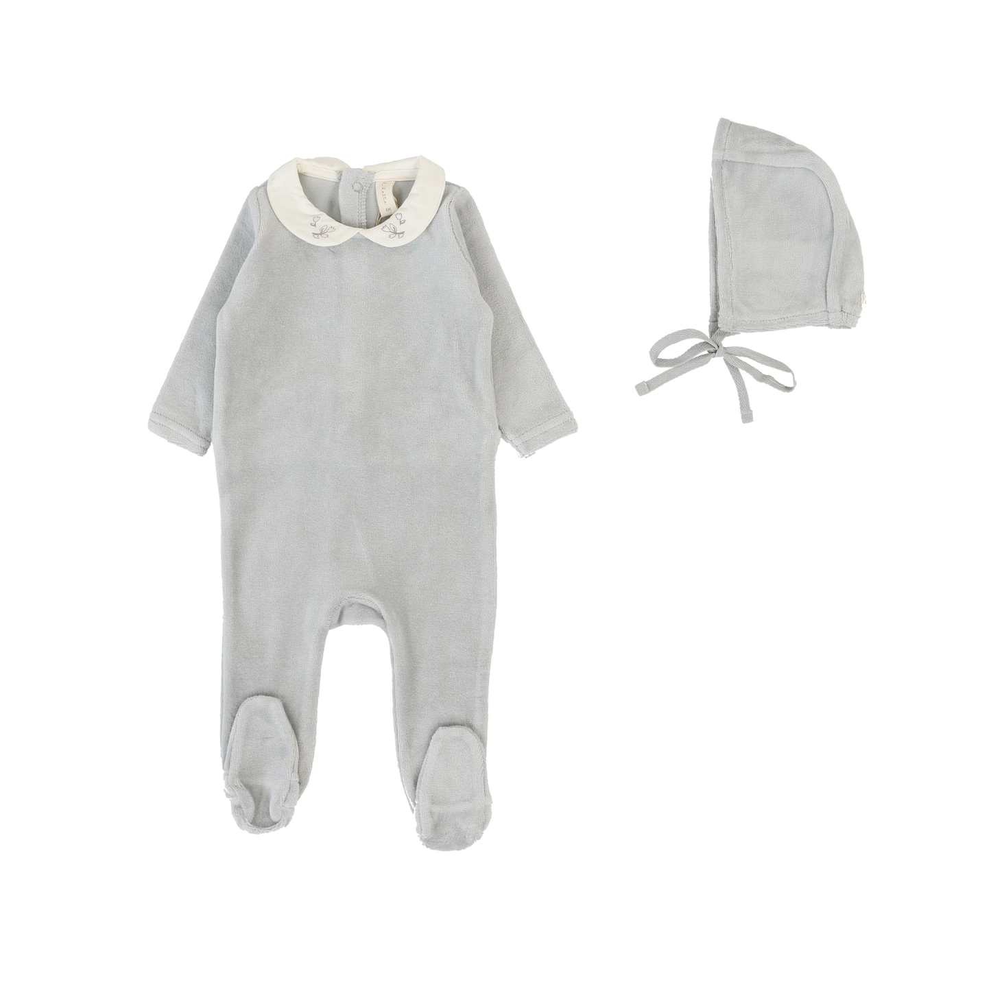 Lilette Velour Collar Footie Set