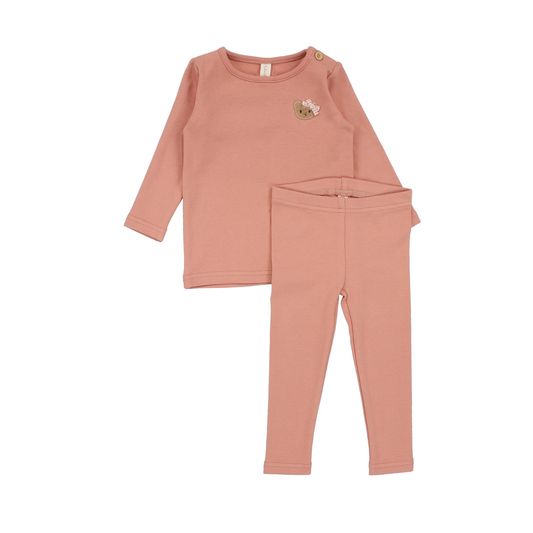 Lilette Bear Applique Lounge Set