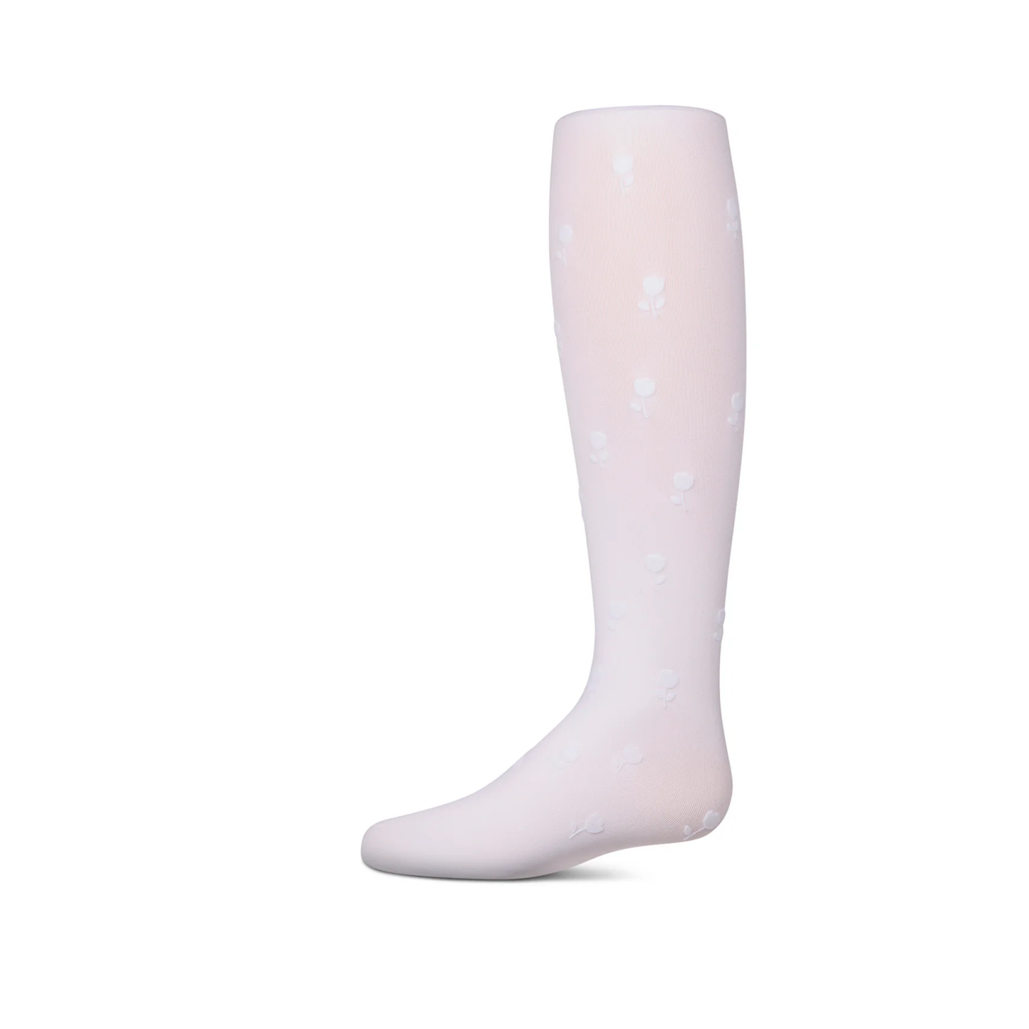 Memoi Rose Flocked Opaque Tights - MKF-4085