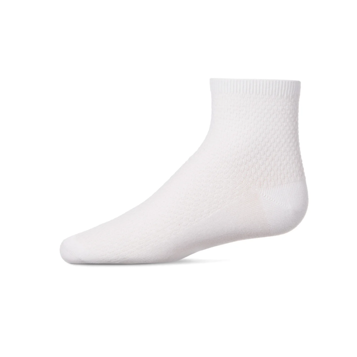 Memoi Girls Pique Stitch Anklet Socks