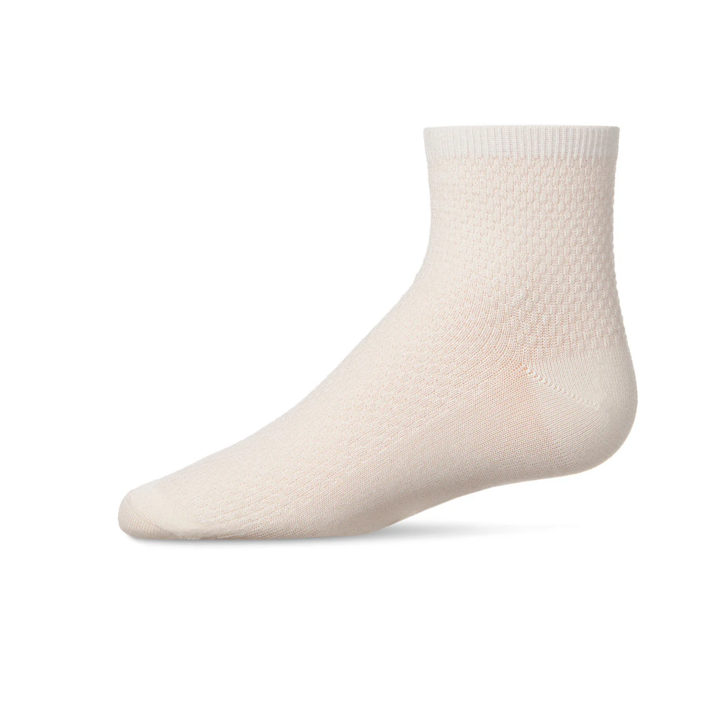 Memoi Girls Pique Stitch Anklet Socks