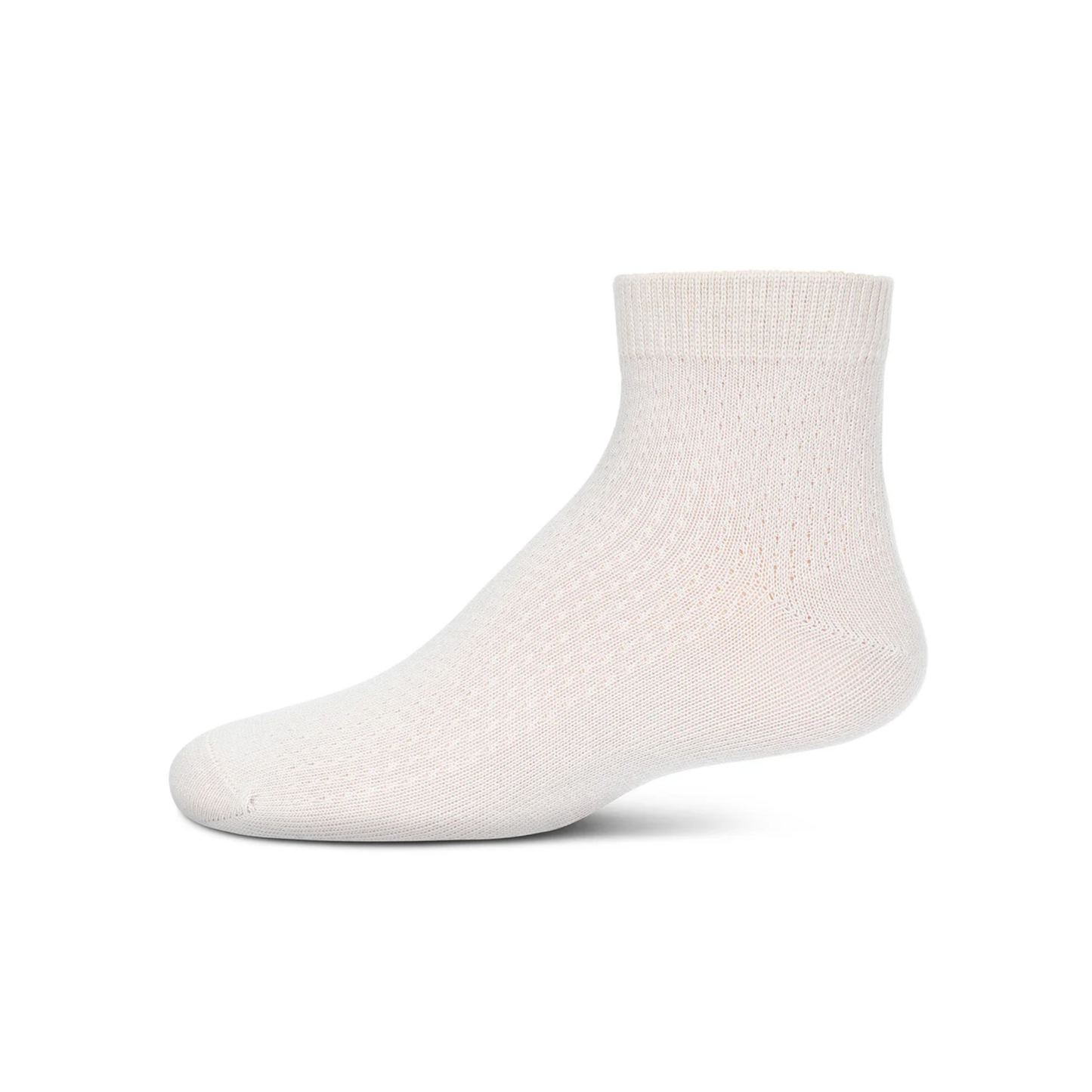 Memoi Girls Pointelle Dot Anklet Socks - Mkf-1006