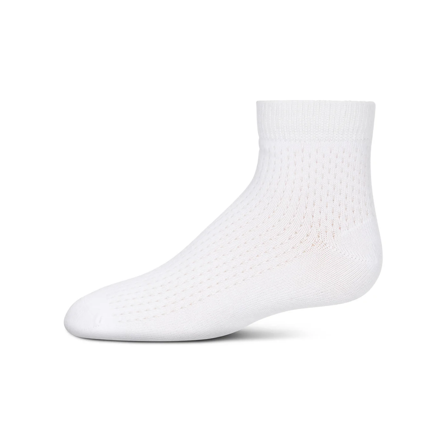 Memoi Girls Pointelle Dot Anklet Socks - Mkf-1006