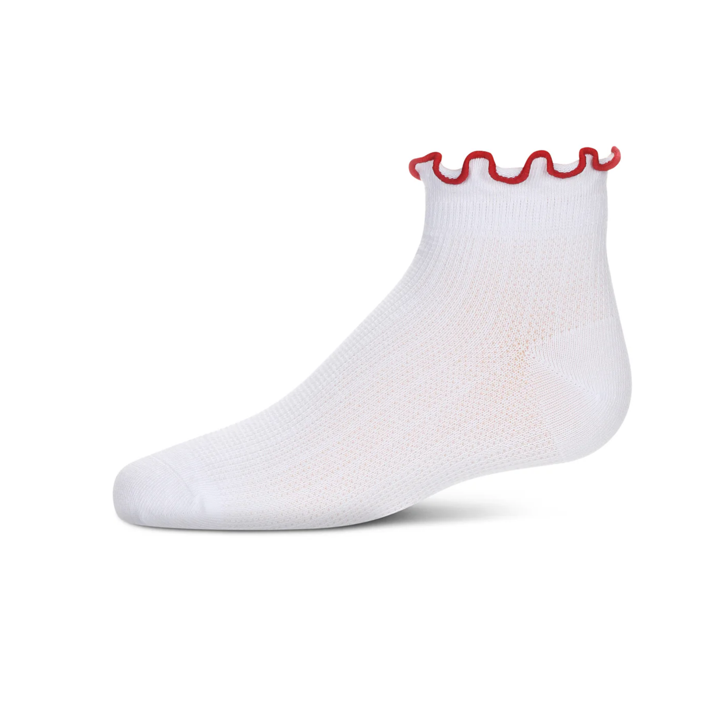 Memoi Girls Colored Ruffle Anklet Socks - Mkf-6059