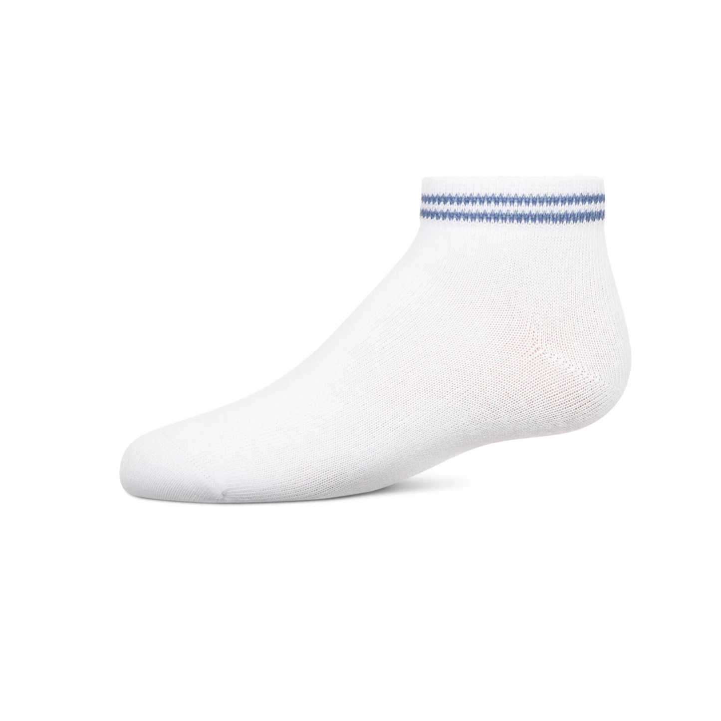 Memoi Girls Ziggy Double Ring Cotton Blend Anklet Sock - Mkf-6046