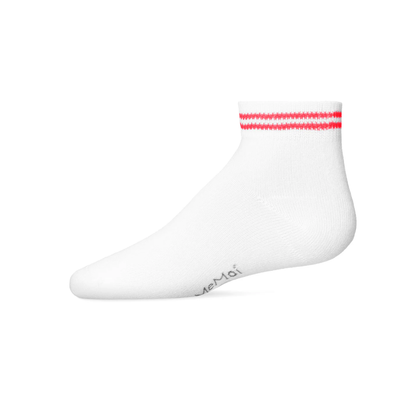 Memoi Girls Ziggy Double Ring Cotton Blend Anklet Sock - Mkf-6046