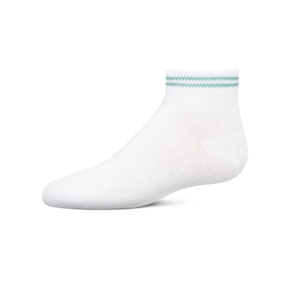 Memoi Girls Ziggy Double Ring Cotton Blend Anklet Sock - Mkf-6046