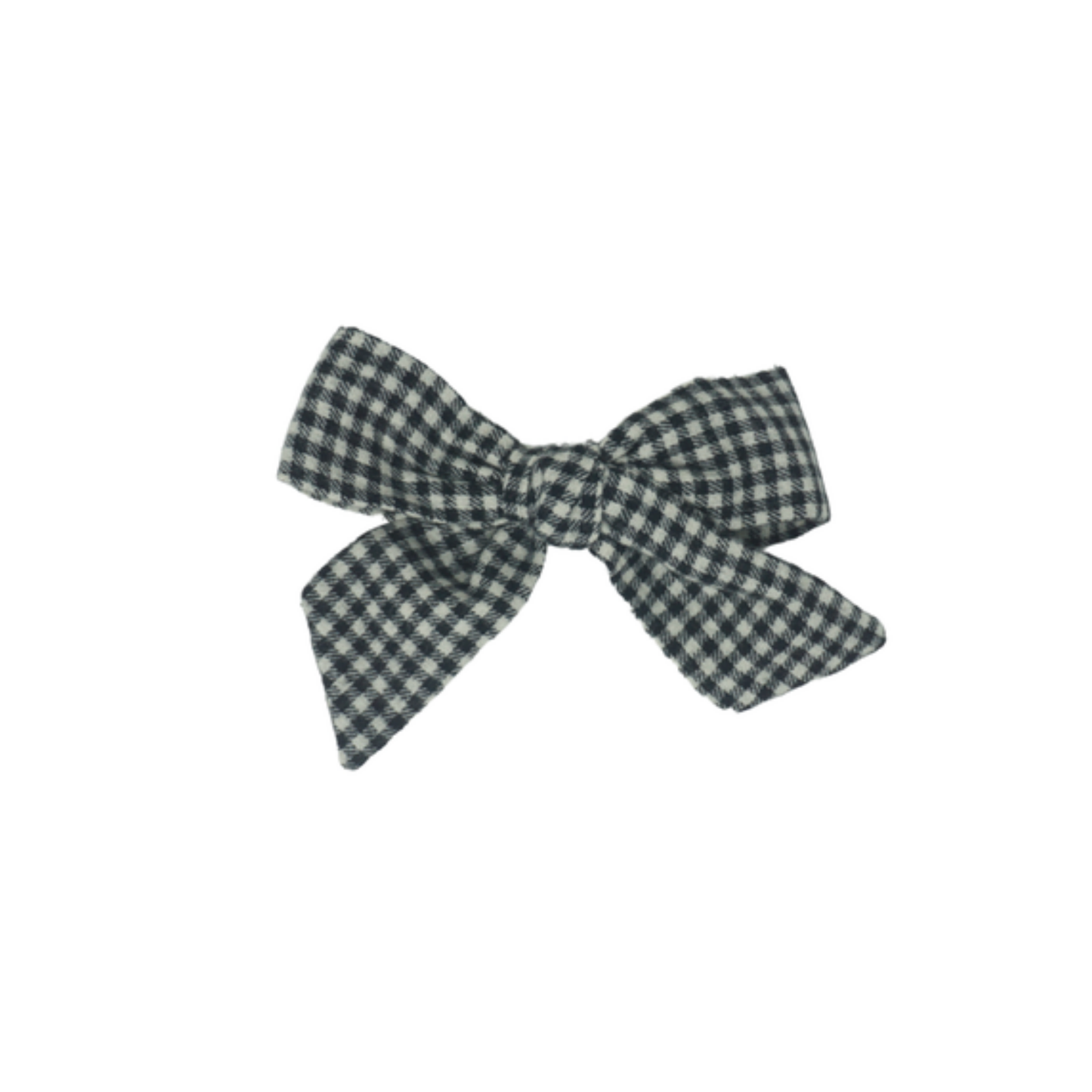 Bandeau Wooly Gingham Petite Bow Clip