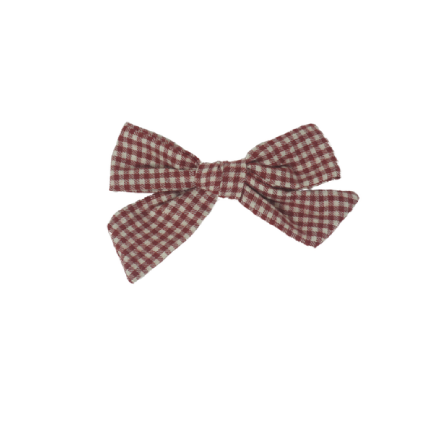 Bandeau Wooly Gingham Petite Bow Clip