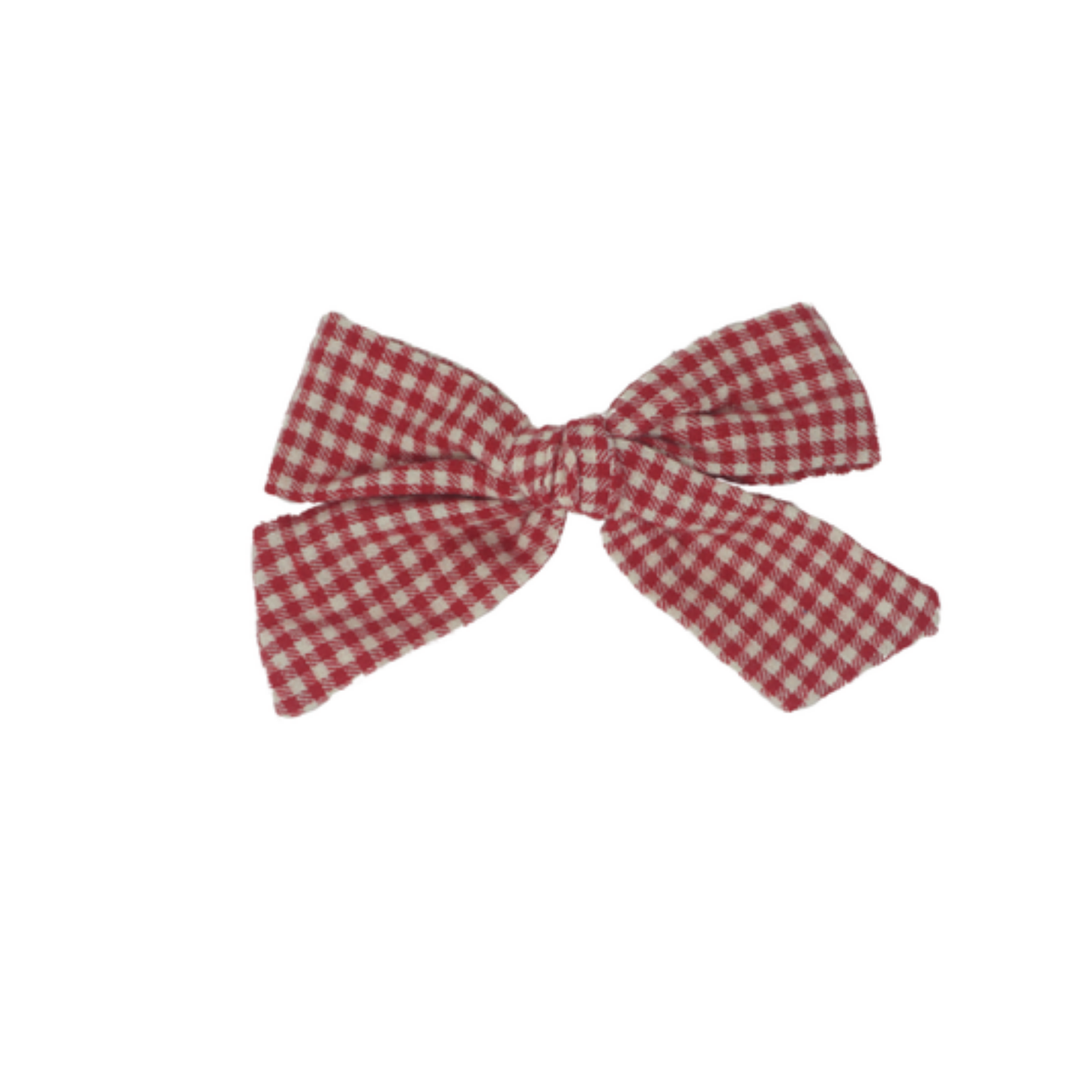 Bandeau Wooly Gingham Petite Bow Clip