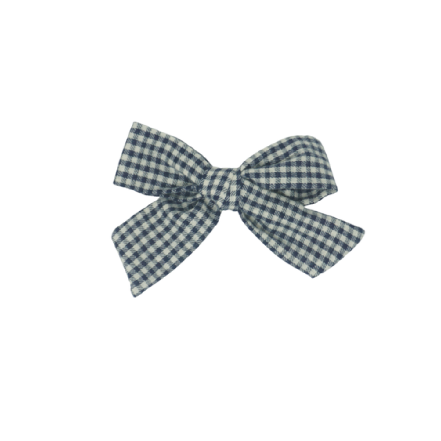 Bandeau Wooly Gingham Petite Bow Clip