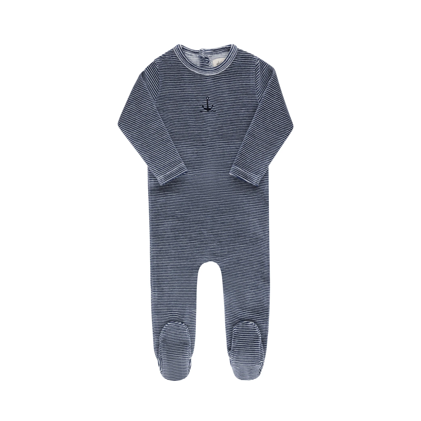Ely`s & Co Boy Velour Stripe Footie