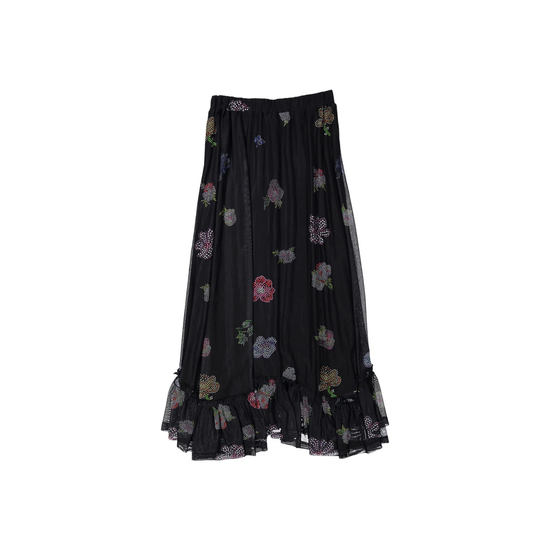 Ava and Lu  Flower Studded Tulle Skirt