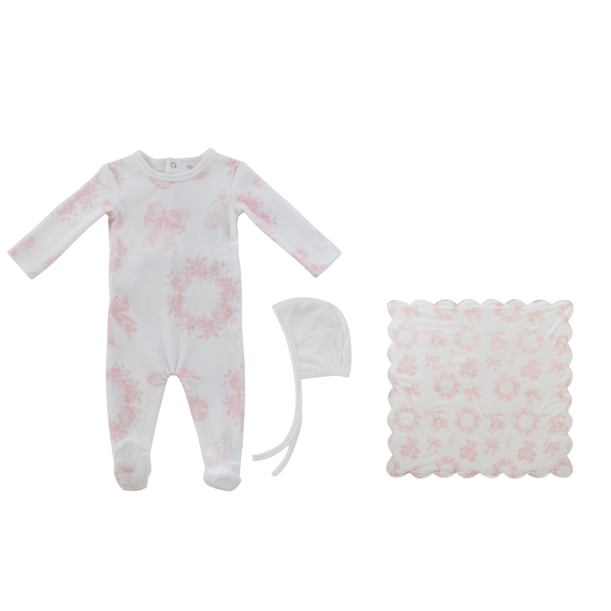 Kipp Baby Petit Toile Romper And Blanket Set
