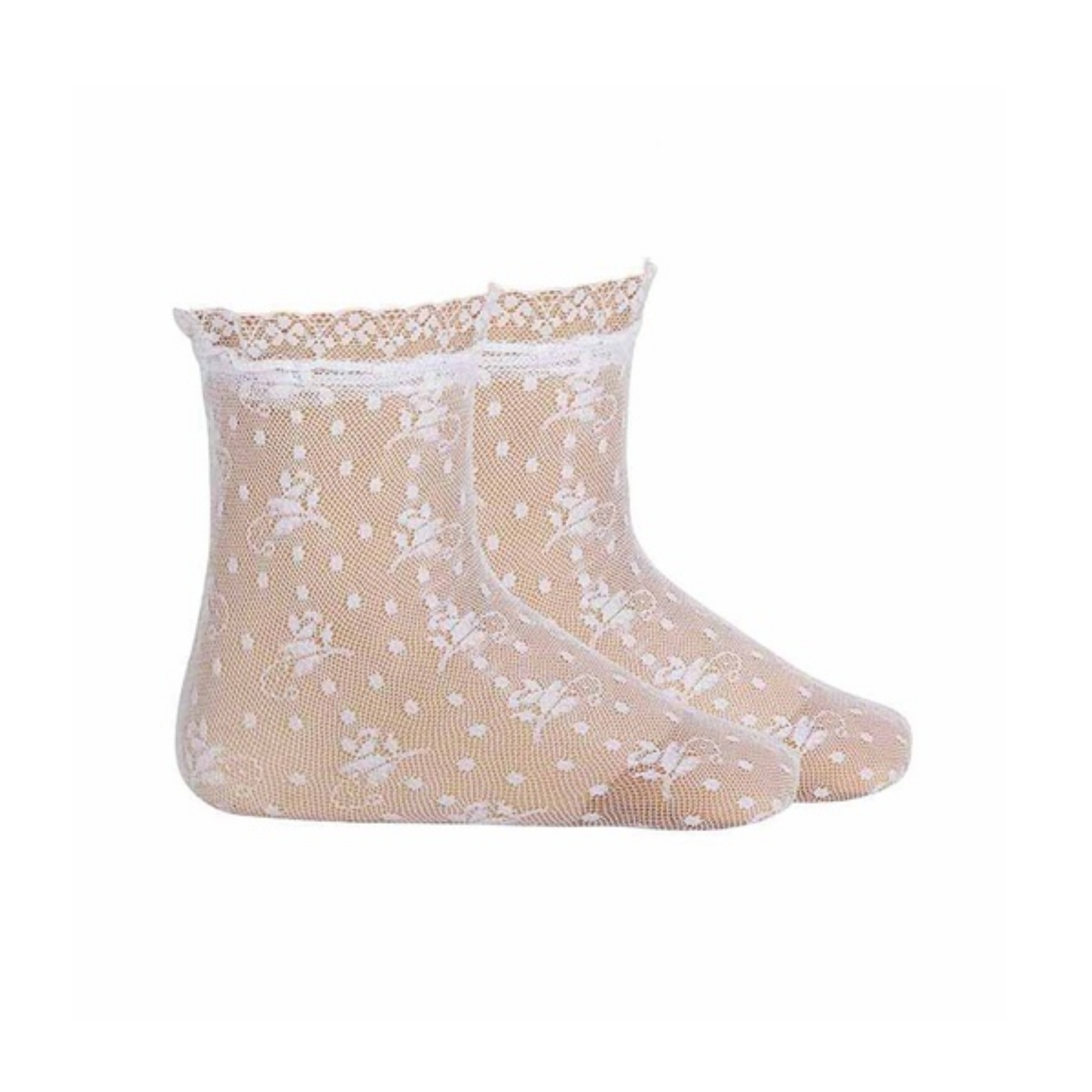 Condor Floral Designed Lace Sock