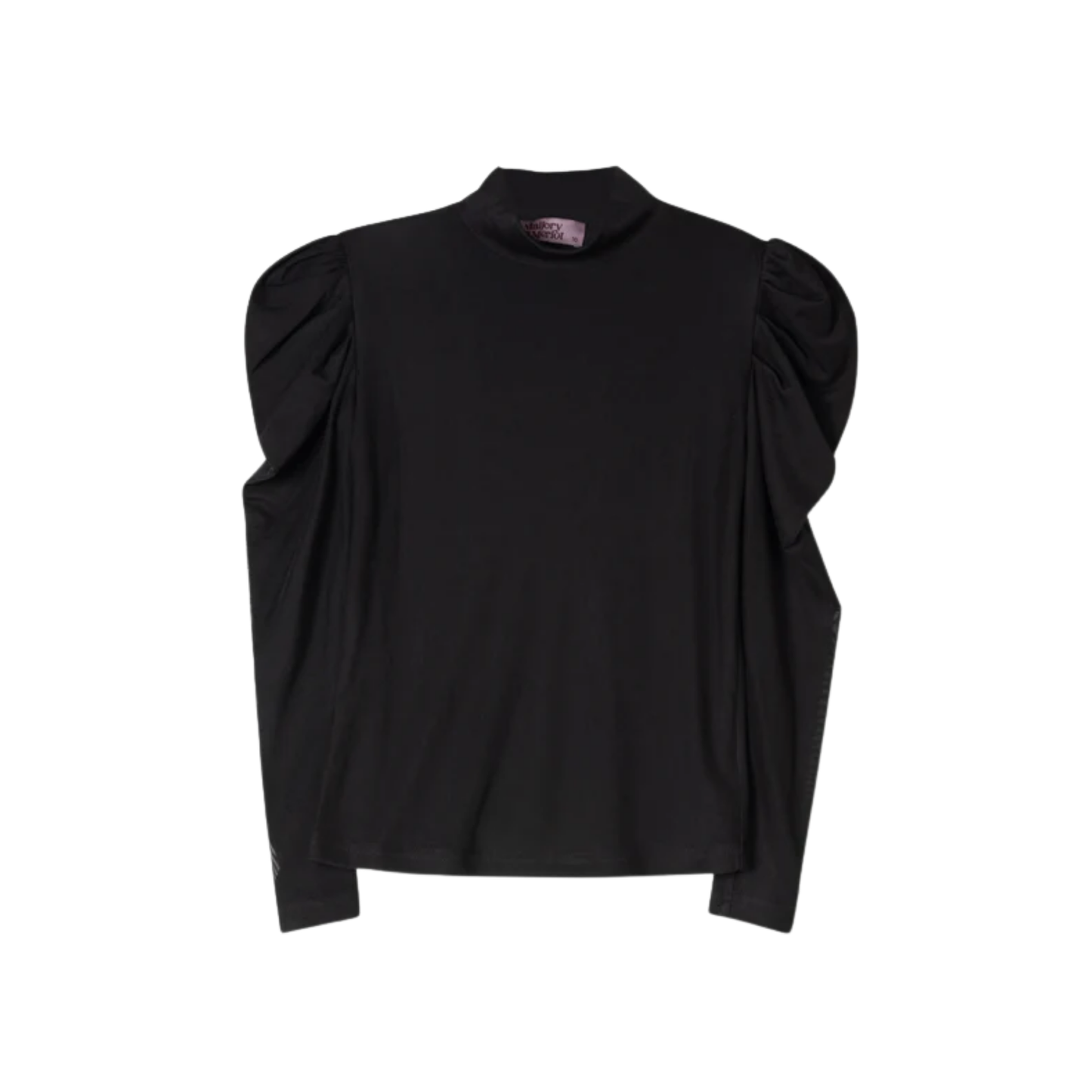 Mallory and Merlot  Mesh Puff Sleeve Turtleneck