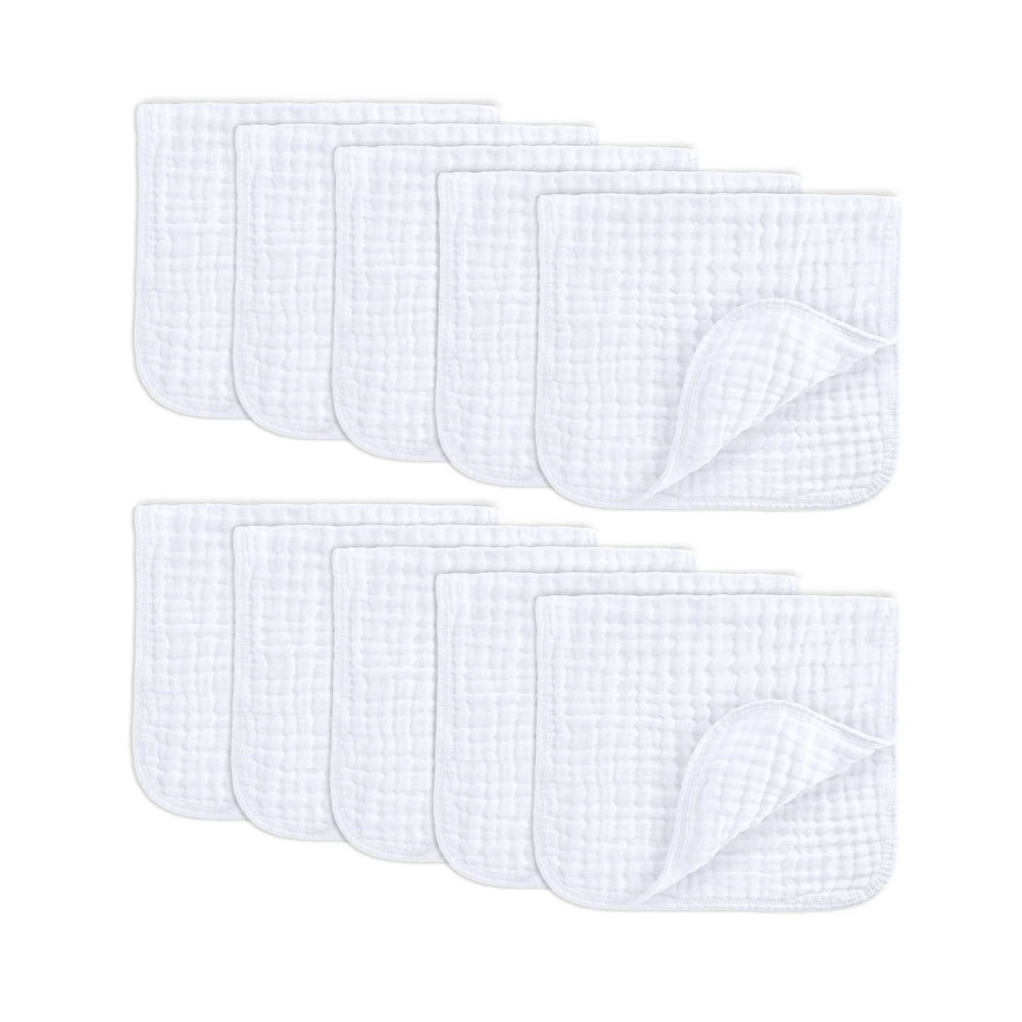 Comfycubs Muslin Burp Cloths Pack Of 10