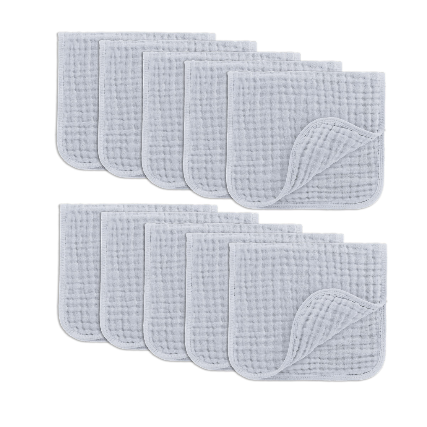 Comfycubs Muslin Burp Cloths Pack Of 10