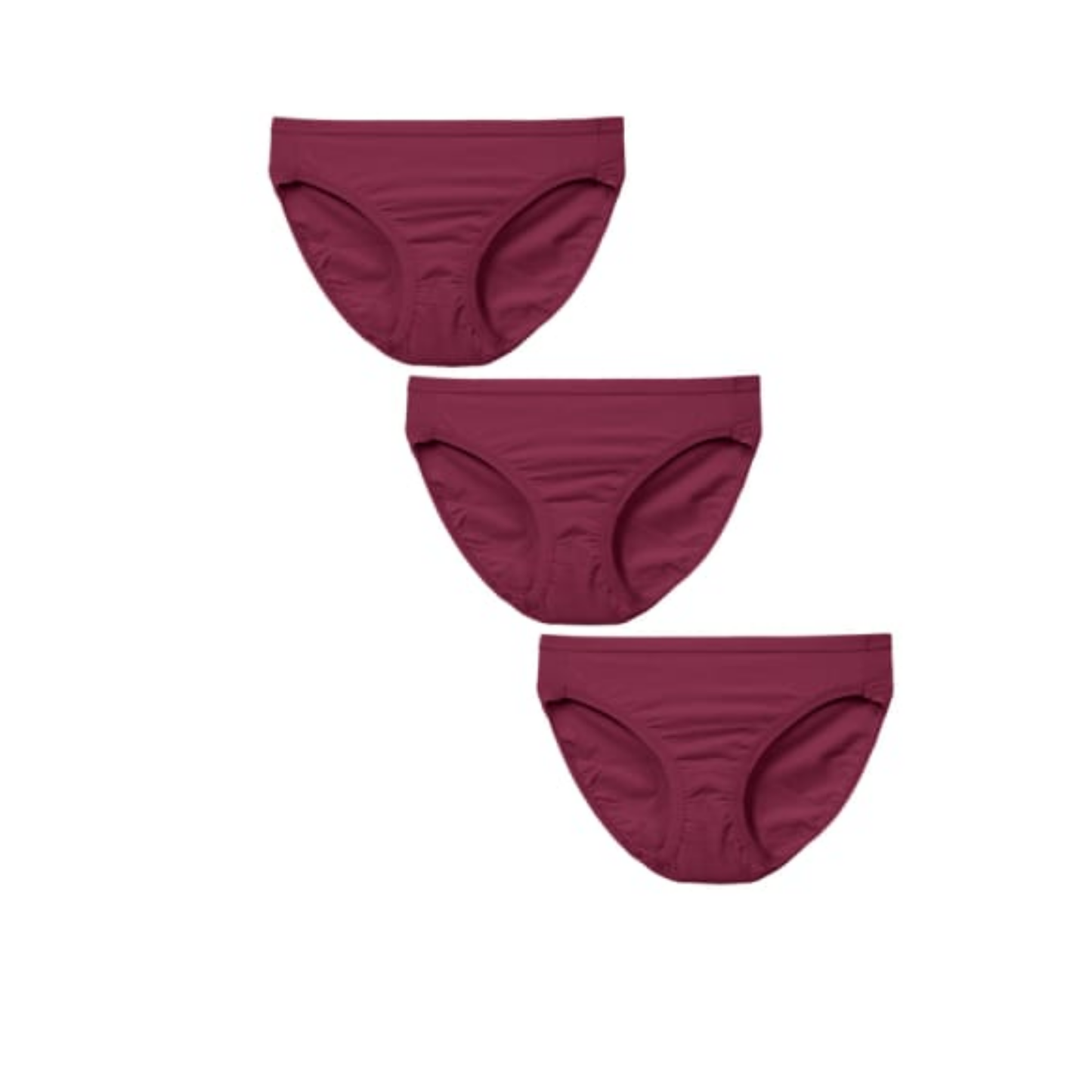 Memoi Combed Cotton Basic Hipster Panties 3 Pack
