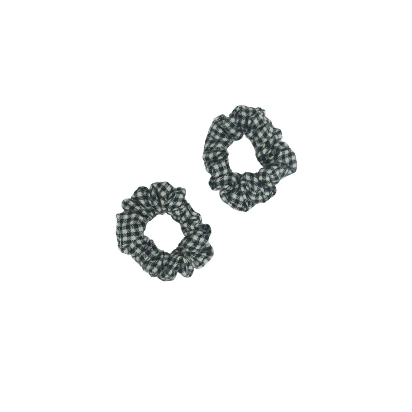 Bandeau Wooly Gingham Mini Scrunchie Set