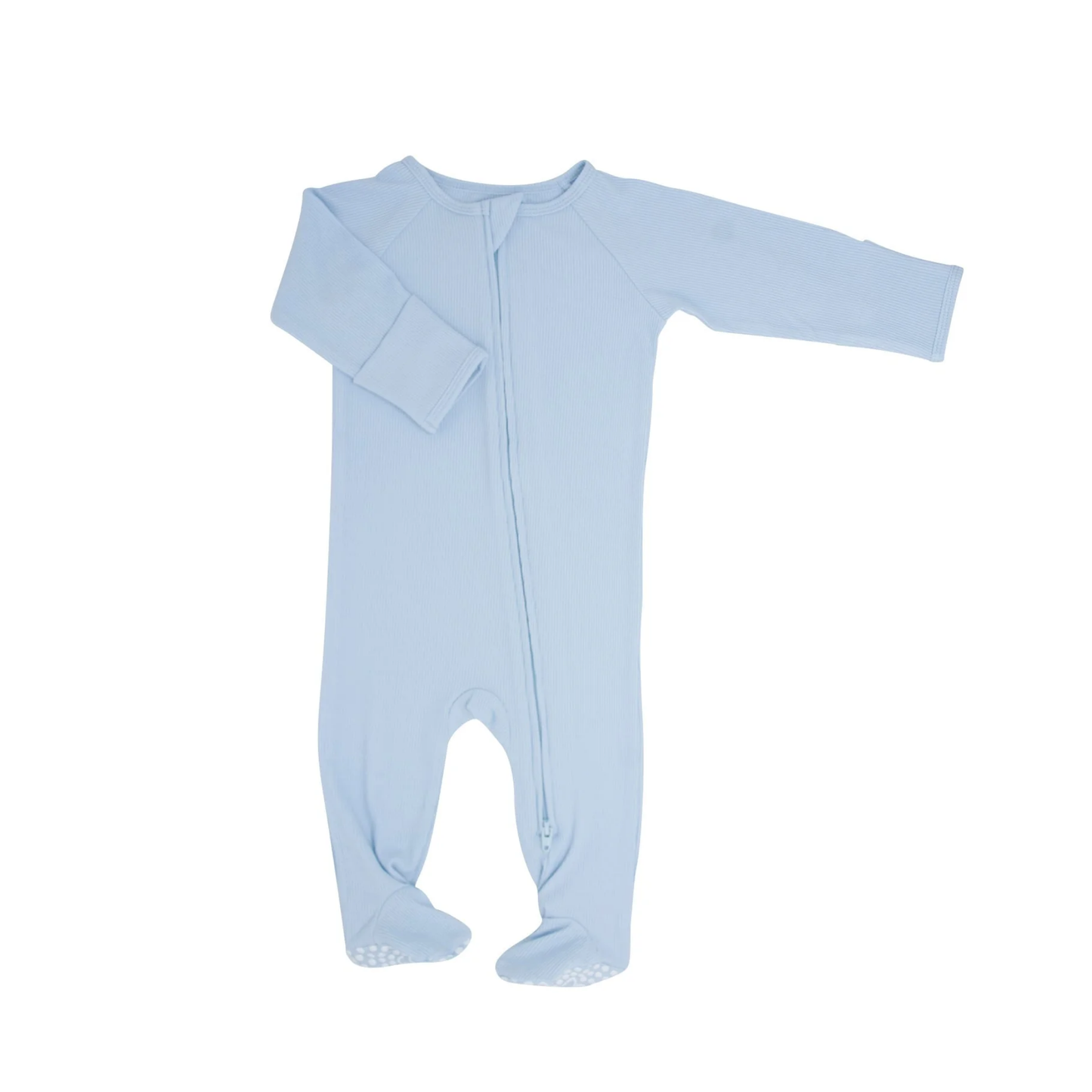 Sweet Bamboo Ribbed Zipper Footie