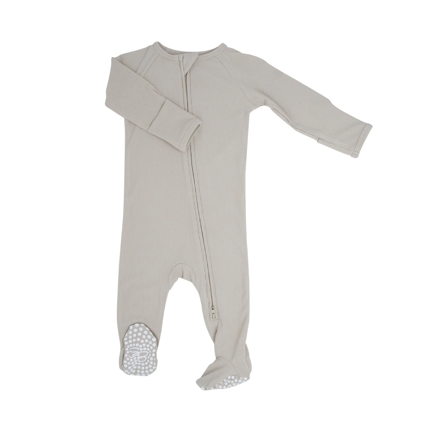 Sweet Bamboo Ribbed Zipper Footie