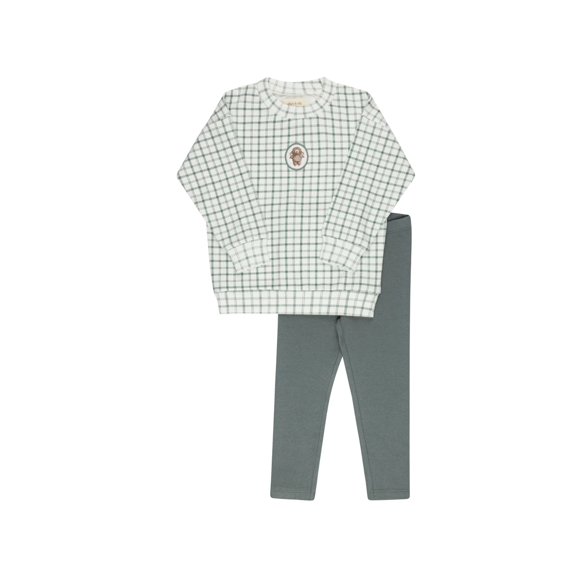 Ely`s & Co Plaid Sheep Pajama