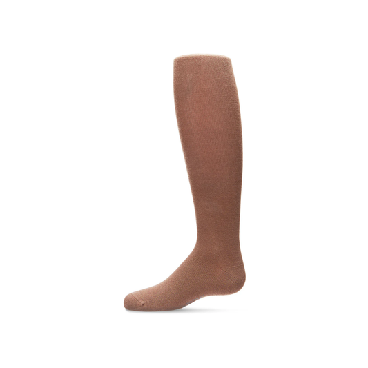 Memoi Girls Soft Pima Cotton Opaque Tights Toasted Almond - Mk-301