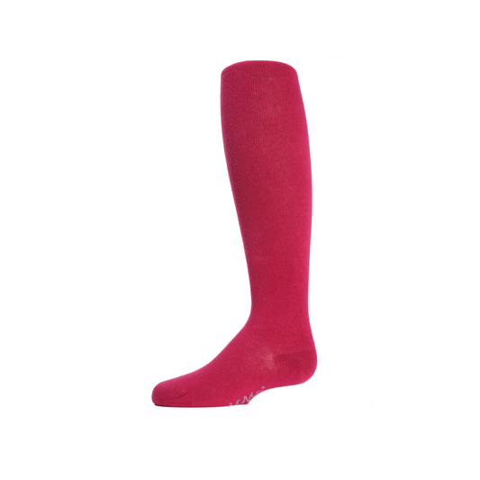 Memoi Girls Soft Pima Cotton Opaque Tights Red Bud - Mk-301