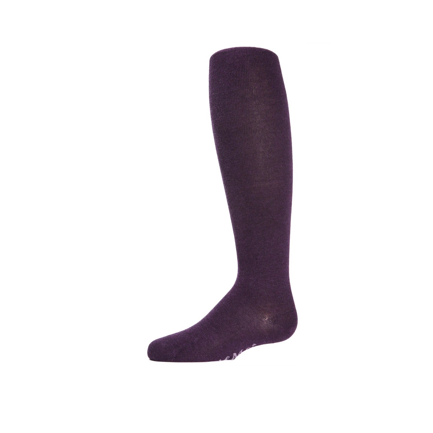 Memoi Girls Soft Pima Cotton Opaque Tights Plum Heather - Mk-301